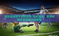 竞彩足球胜平负世界杯-竞彩足球，世界杯胜平负的魅力与策略
