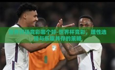 世界杯玩竞彩哪个好-世界杯竞彩，理性选择与乐趣并存的策略