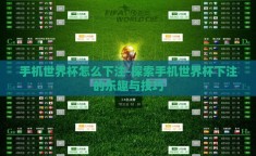 手机世界杯怎么下注-探索手机世界杯下注的乐趣与技巧