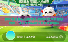 体彩世界杯冠亚军竞猜-体育彩票中的智慧博弈，体彩世界杯冠亚军竞猜全解析