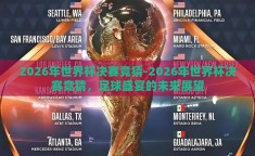 2026年世界杯决赛竞猜-2026年世界杯决赛竞猜，足球盛宴的未来展望