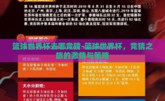 篮球世界杯去哪竞猜-篮球世界杯，竞猜之旅的激情与策略