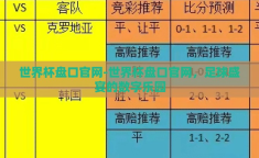 世界杯盘口官网-世界杯盘口官网，足球盛宴的数字乐园