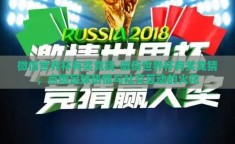 微信世界杯有奖竞猜-微信世界杯有奖竞猜，点燃足球热情与社交互动的火花