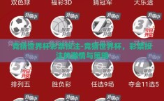竞猜世界杯彩票投注-竞猜世界杯，彩票投注的激情与策略