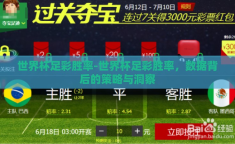 世界杯足彩胜率-世界杯足彩胜率，数据背后的策略与洞察