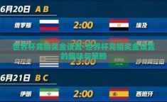 世界杯竞猜奖金设置-世界杯竞猜奖金设置的趣味与策略