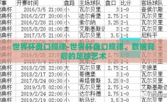 世界杯盘口规律-世界杯盘口规律，数据背后的足球艺术