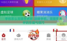 手机怎么竞猜世界杯-玩转手机，竞猜世界杯的乐趣与技巧