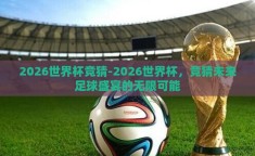 2026世界杯竞猜-2026世界杯，竞猜未来足球盛宴的无限可能