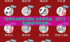 世界杯竞猜怎么买啊-世界杯竞猜，从入门到进阶的购买指南