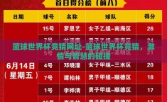 篮球世界杯竞猜网址-篮球世界杯竞猜，激情与智慧的碰撞