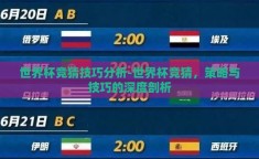 世界杯竞猜技巧分析-世界杯竞猜，策略与技巧的深度剖析