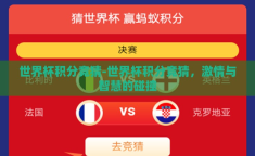 世界杯积分竞猜-世界杯积分竞猜，激情与智慧的碰撞