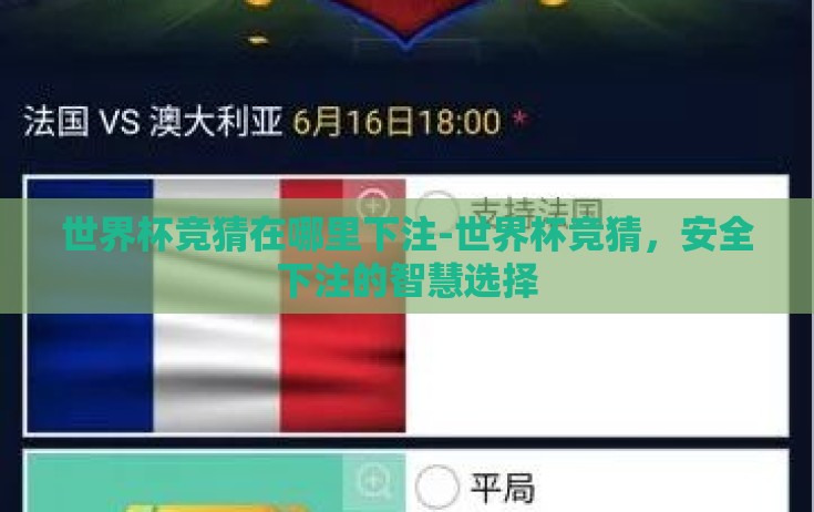 世界杯竞猜在哪里下注-世界杯竞猜,安全下注的智慧选择 世界杯竞猜在哪里下注-世界杯竞猜,安全下注的智慧选择