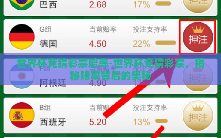 世界杯竞猜彩票赔率-世界杯竞猜彩票，揭秘赔率背后的奥秘