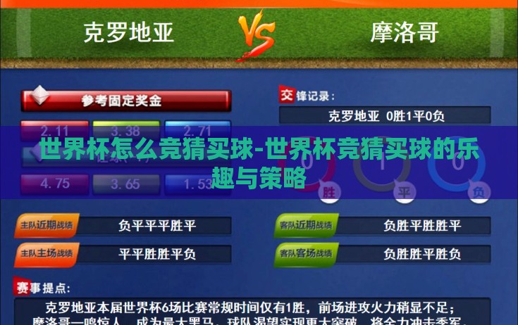 世界杯怎么竞猜买球-世界杯竞猜买球的乐趣与策略 世界杯怎么竞猜买球-世界杯竞猜买球的乐趣与策略