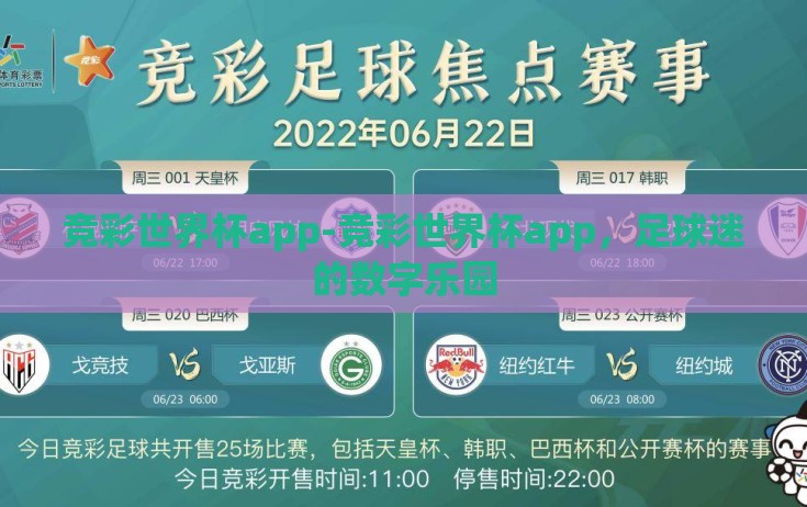 竞彩世界杯app-竞彩世界杯app，足球迷的数字乐园