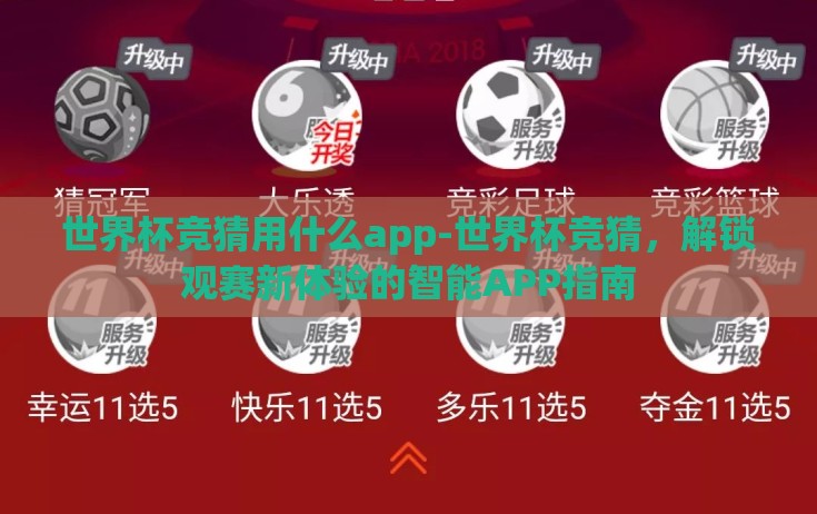世界杯竞猜用什么app-世界杯竞猜，解锁观赛新体验的智能APP指南